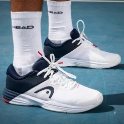 Chaussures De Tennis Pour Homme Head Revolt Evo 2.0 AC White/Dark Blue 13 Chaussures De Tennis Pour Homme Head Revolt Evo 2.0 AC White/Dark Blue -Raquette Pro chaussures de tennis pour homme head revolt evo 2 0 ac white dark blue 154467 650x650 g3