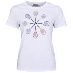 T-shirt Pour Femme Head Vision Racquet White