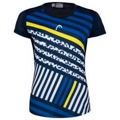 T-shirt Pour Femme Head Vision Sammy Dark Blue/White/Yellow