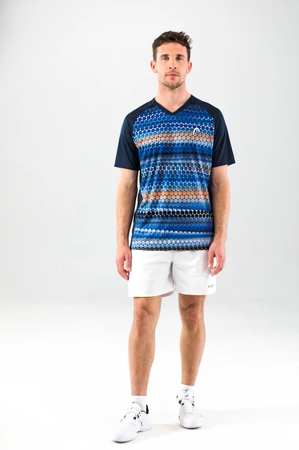 T-shirt Pour Homme Head Vision Topspin T-Shirt Men Dark Blue/Print 6 T-shirt Pour Homme Head Vision Topspin T-Shirt Men Dark Blue/Print – Image 4