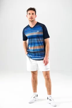 T-shirt Pour Homme Head Vision Topspin T-Shirt Men Dark Blue/Print 13 T-shirt Pour Homme Head Vision Topspin T-Shirt Men Dark Blue/Print -Raquette Pro t shirt pour homme head vision topspin t shirt men dark blue print 1346568 650x650 g3